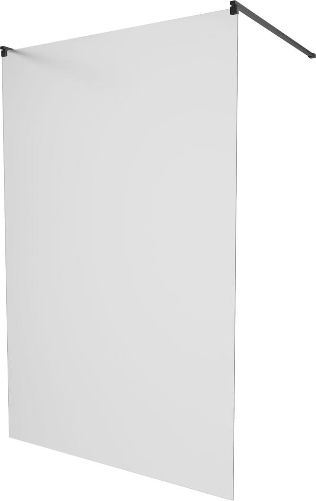 MEXEN/S KIOTO samostatně stojící sprchová zástěna 100 x 200 cm, matné sklo 8 mm, černá 800-100-002-70-30