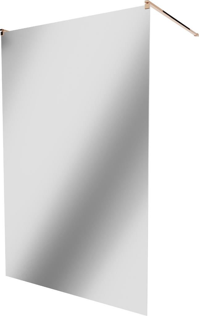 MEXEN/S KIOTO samostatně stojící sprchová zástěna 120 x 200 cm, zrcadlové, růžové zlato 800-120-002-60-50