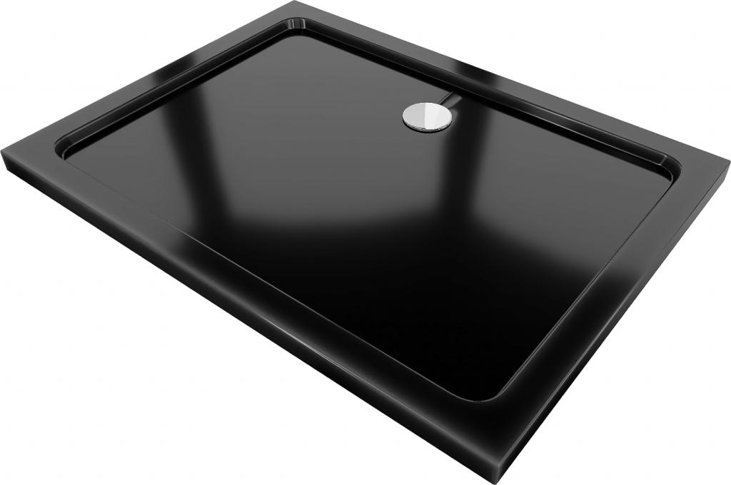 MEXEN Flat Sprchová vanička obdélníková slim 140 x 100 cm, černá 40701014