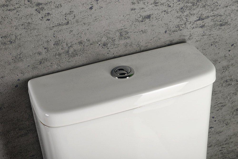 SAPHO - TURKU RIMLESS WC kombi mísa zvýšená, spodní/zadní odpad, bílá (PC104WR)