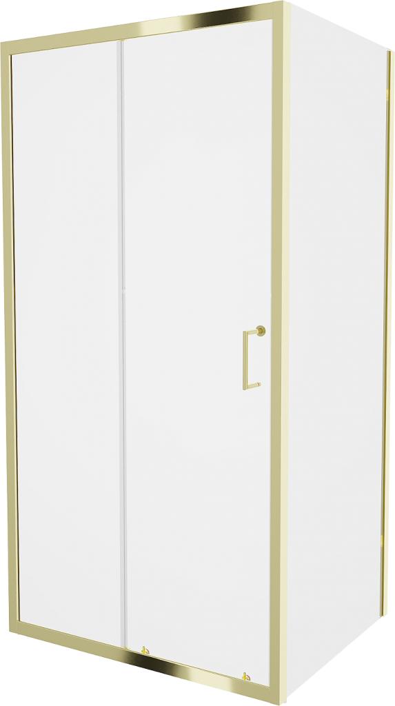 MEXEN/S Apia sprchový kout obdélník 125x70 cm, transparent, zlatá 840-125-070-50-00