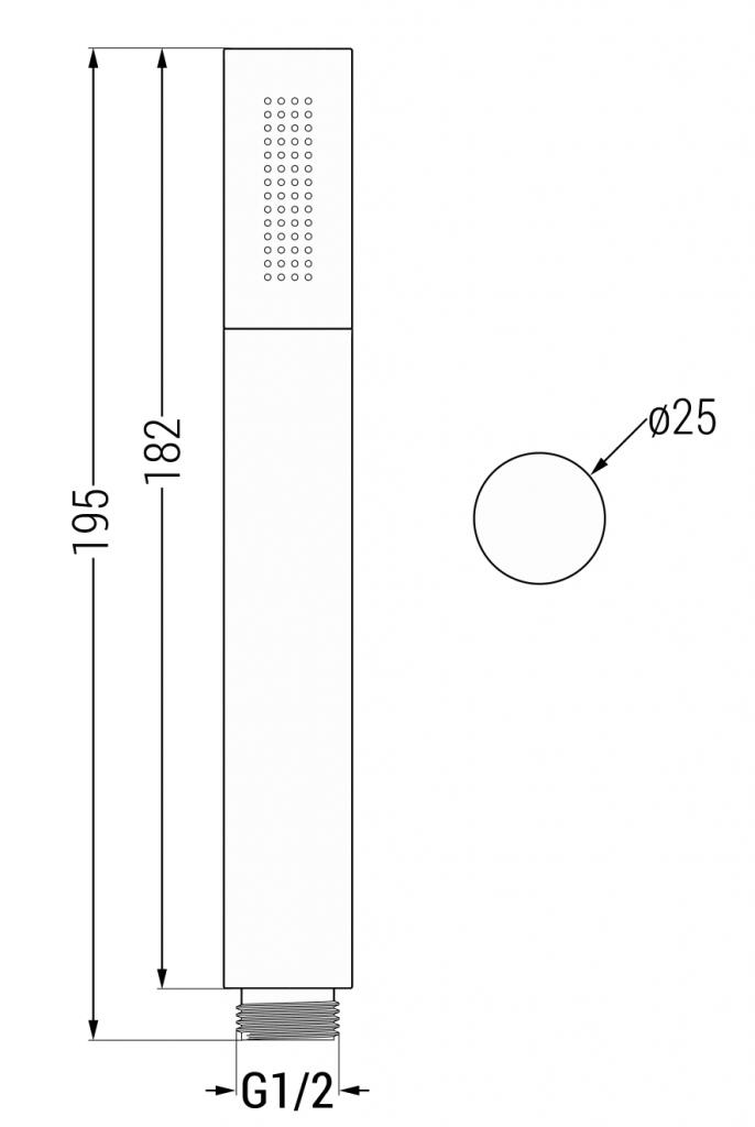 MEXEN - R-70 ruční sprcha 1-funkční chrom (79570-00) 2. jakost