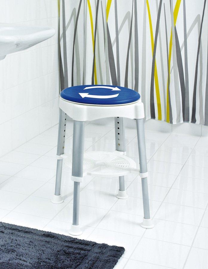 RIDDER - HANDICAP stolička otočná, nastavitelná výška, bílá/modrá (A0050401)