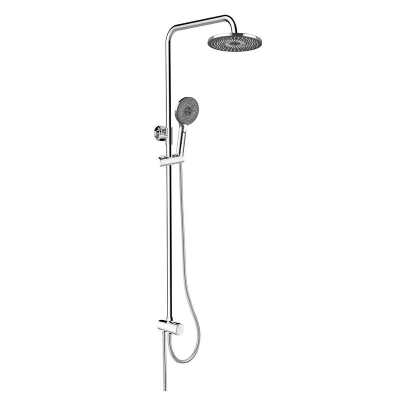 MEREO Sprchový set s tyčí, černá hlavová sprcha a třípolohová ruční sprcha CB95001SB1