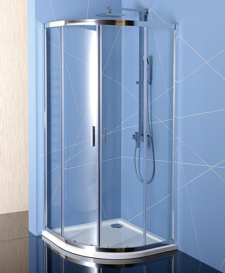 POLYSAN EASY LINE čtvrtkruhová sprchová zástěna 900x900mm, L/R, čiré sklo EL2615