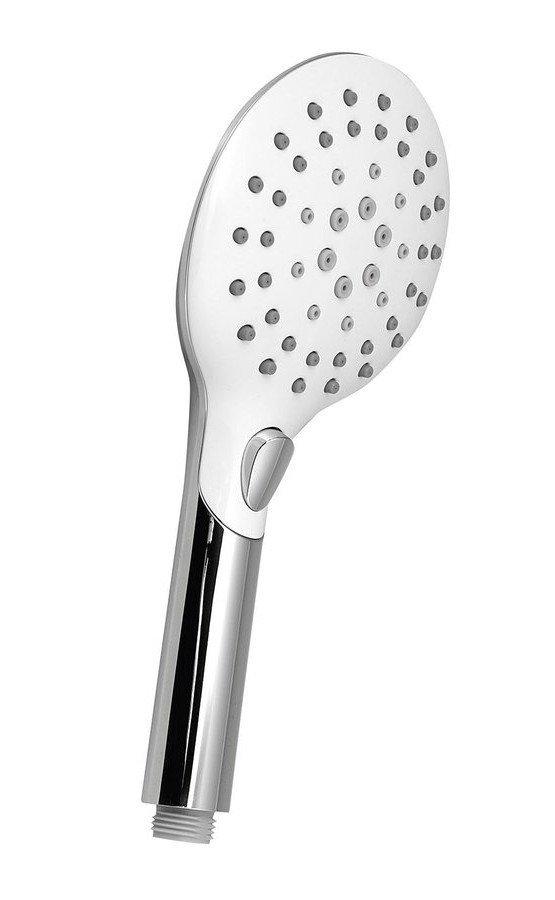 SAPHO Ruční sprcha s tlačítkem, 6 režimů sprchování, průměr 120mm, ABS/chrom/bílá 1204-20