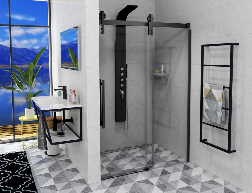 GELCO VOLCANO BLACK sprchové dveře 1500 mm, čiré sklo GV1415