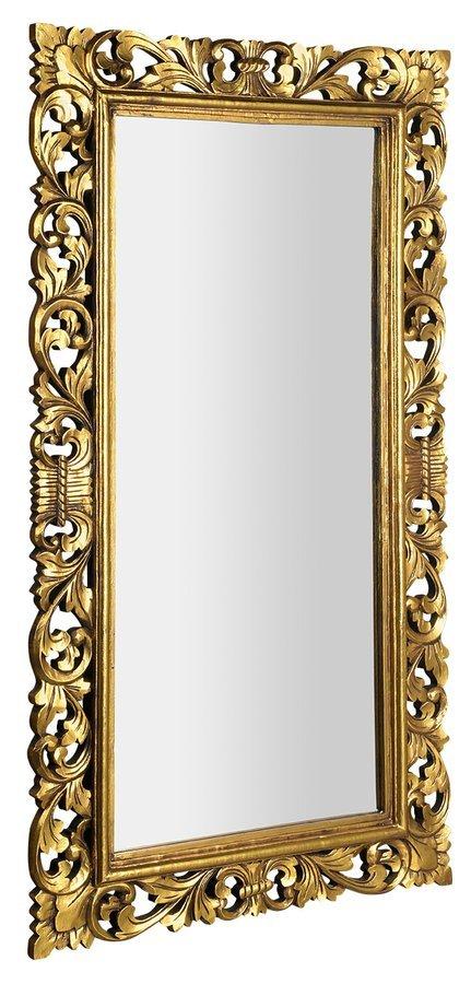 SAPHO SCULE zrcadlo ve vyřezávaném rámu 80x150cm, zlatá IN338