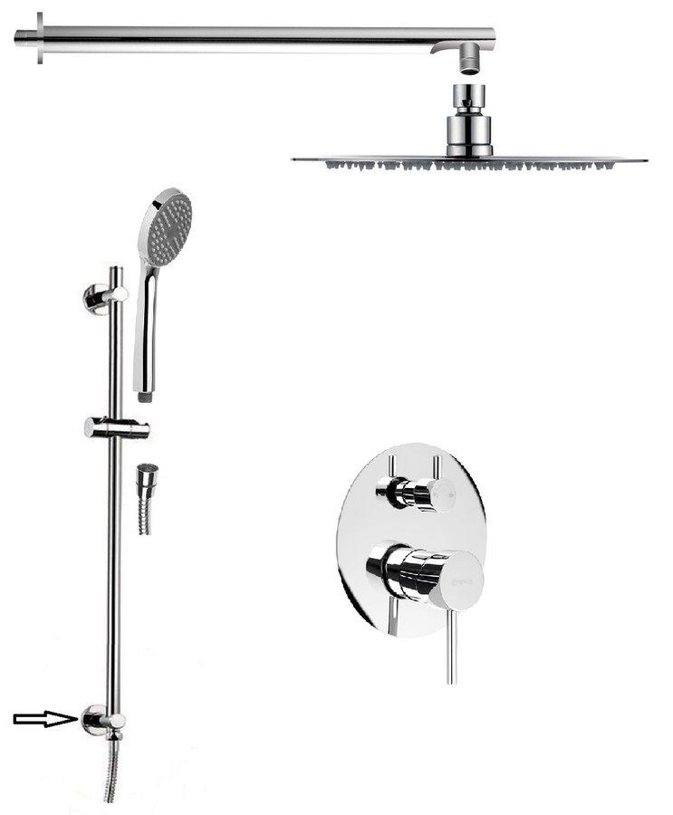 SAPHO RHAPSODY podomítkový sprchový set s pákovou baterií, 2 výstupy, posuvný držák sprchy s vyústěním, chrom 5583Q-03
