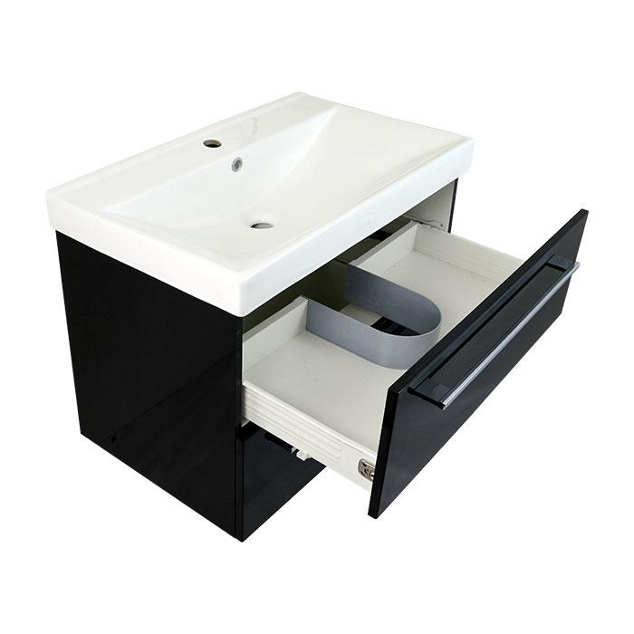 A-Interiéry - Koupelnová skříňka s keramickým umyvadlem Trento B 75 (trento b75)