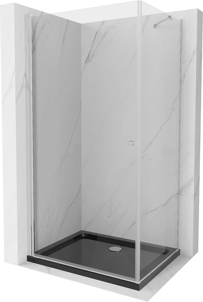 MEXEN/S Pretoria sprchový kout 90x70 cm, transparent, chrom + sprchová vanička včetně sifonu 852-090-070-01-00-4070