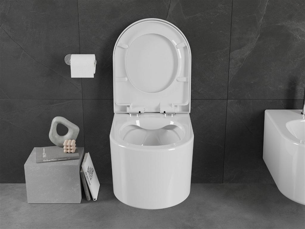 MEXEN/S - Sofia Závěsná WC mísa včetně sedátka s pomalým trwarda, duroplast, bílá (30540200)