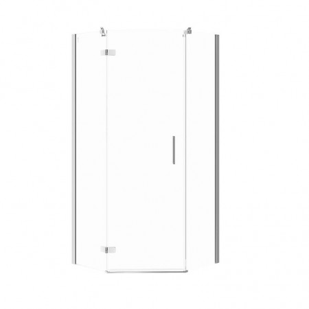 CERSANIT - Pětiúhelný sprchový kout JOTA 90x90x195, LEVÝ, průhledné sklo (S160-014)