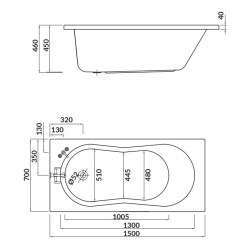CERSANIT - Obd&eacute;ln&iacute;kov&aacute; vana NIKE 150x70 (S301-246), fotografie 10/5