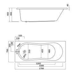 CERSANIT - Obd&eacute;ln&iacute;kov&aacute; vana NIKE 170x70 (S301-249), fotografie 10/5