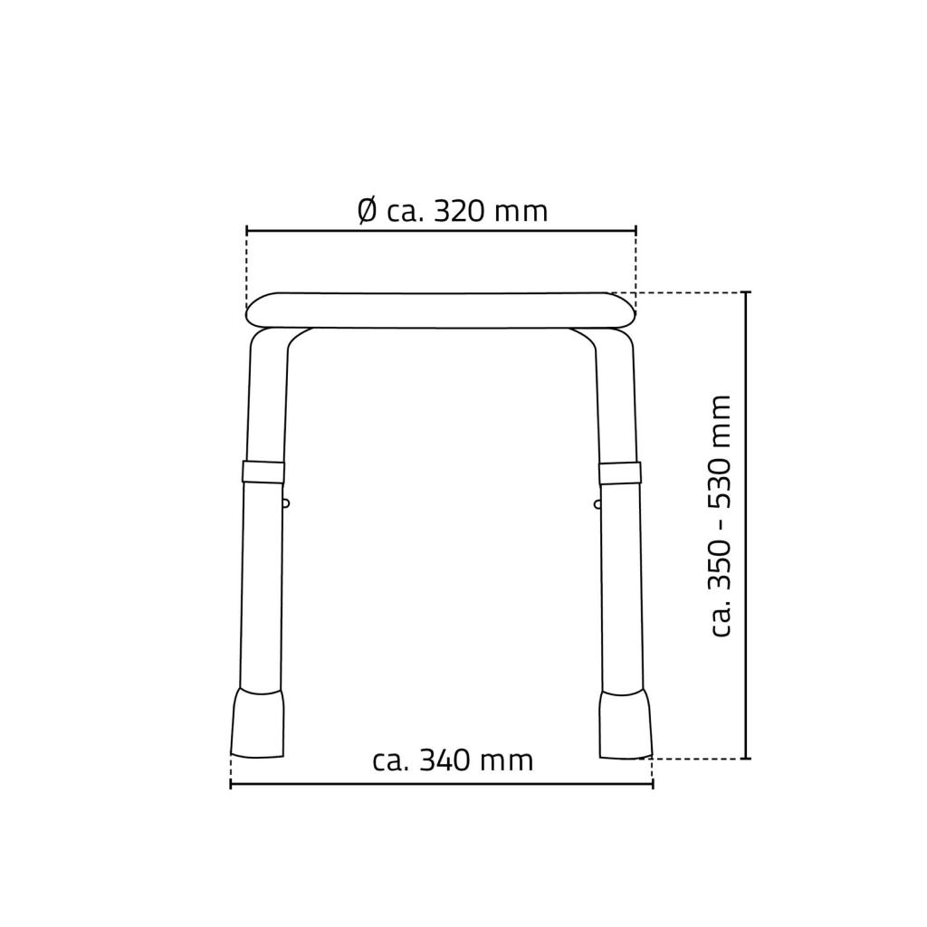 RIDDER - HANDICAP sedátko koupelnové, průměr 32cm, bílá (A00603101)
