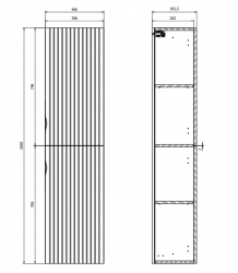 CERSANIT - N&Aacute;BYTKOV&Yacute; SLOUPEK TIRSO B&Iacute;L&Aacute; MAT DSM (S1015-010), fotografie 12/6