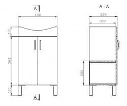 CERSANIT - SET A21 CLASO CARINA 50 B&Iacute;L&Aacute; DSM SKŘ&Iacute;ŇKA + UMYVADLO (S801-258-DSM), fotografie 2/3