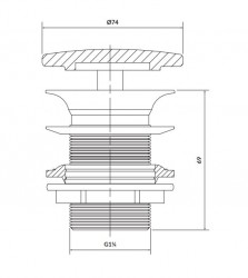 CERSANIT - Keramick&aacute; z&aacute;tka k umyvadlu bez přepadu, b&eacute;žov&aacute; mat (K677-093), fotografie 2/1