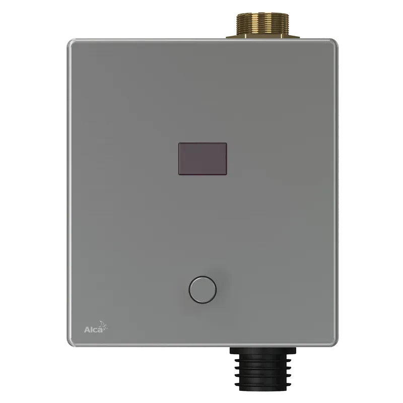 Alcadrain Automatický splachovač WC s manuálním ovládáním, kov, 12 V (napájení ze sítě) ASP3-KT (ASP3-KT)