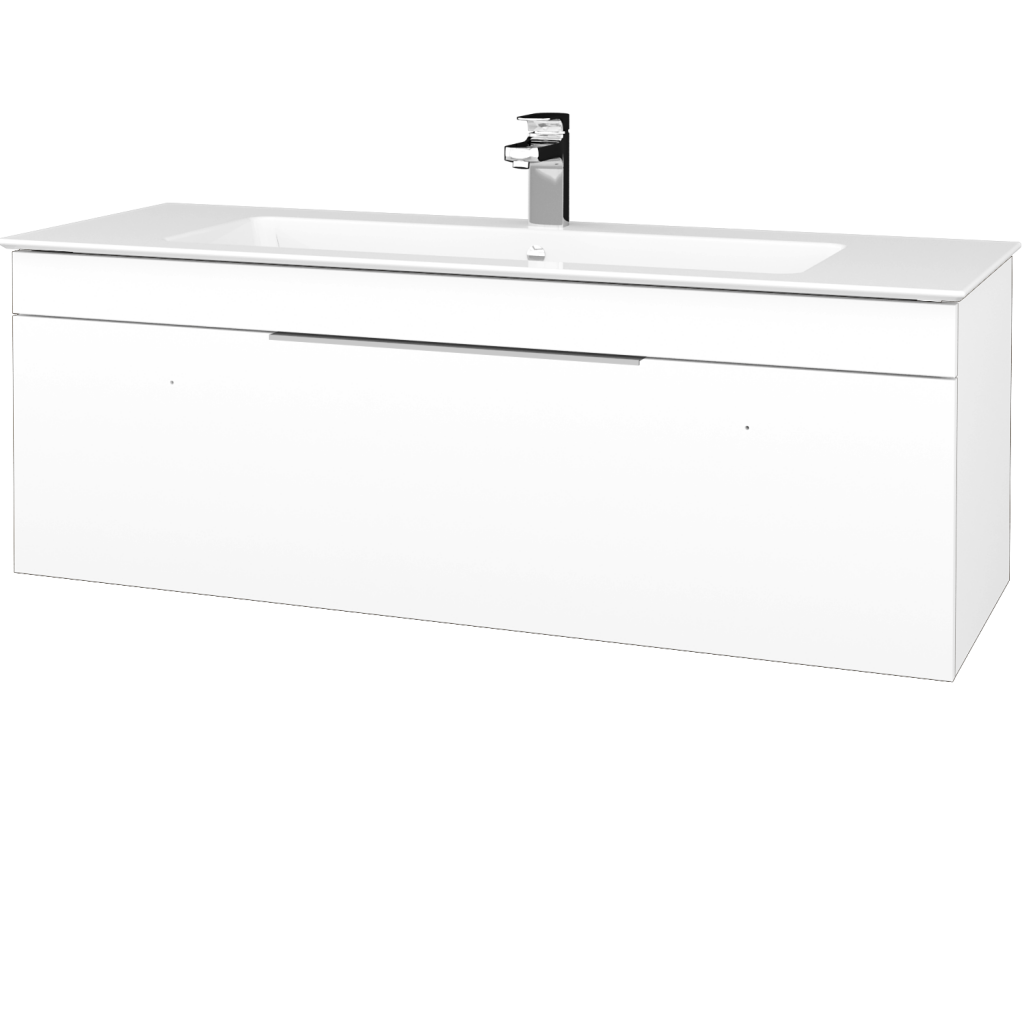 Dřevojas - Koupelnová skříňka ASTON SZZ 120 - M01 Bílá mat / Úchytka T05 / M01 Bílá mat (403867F)