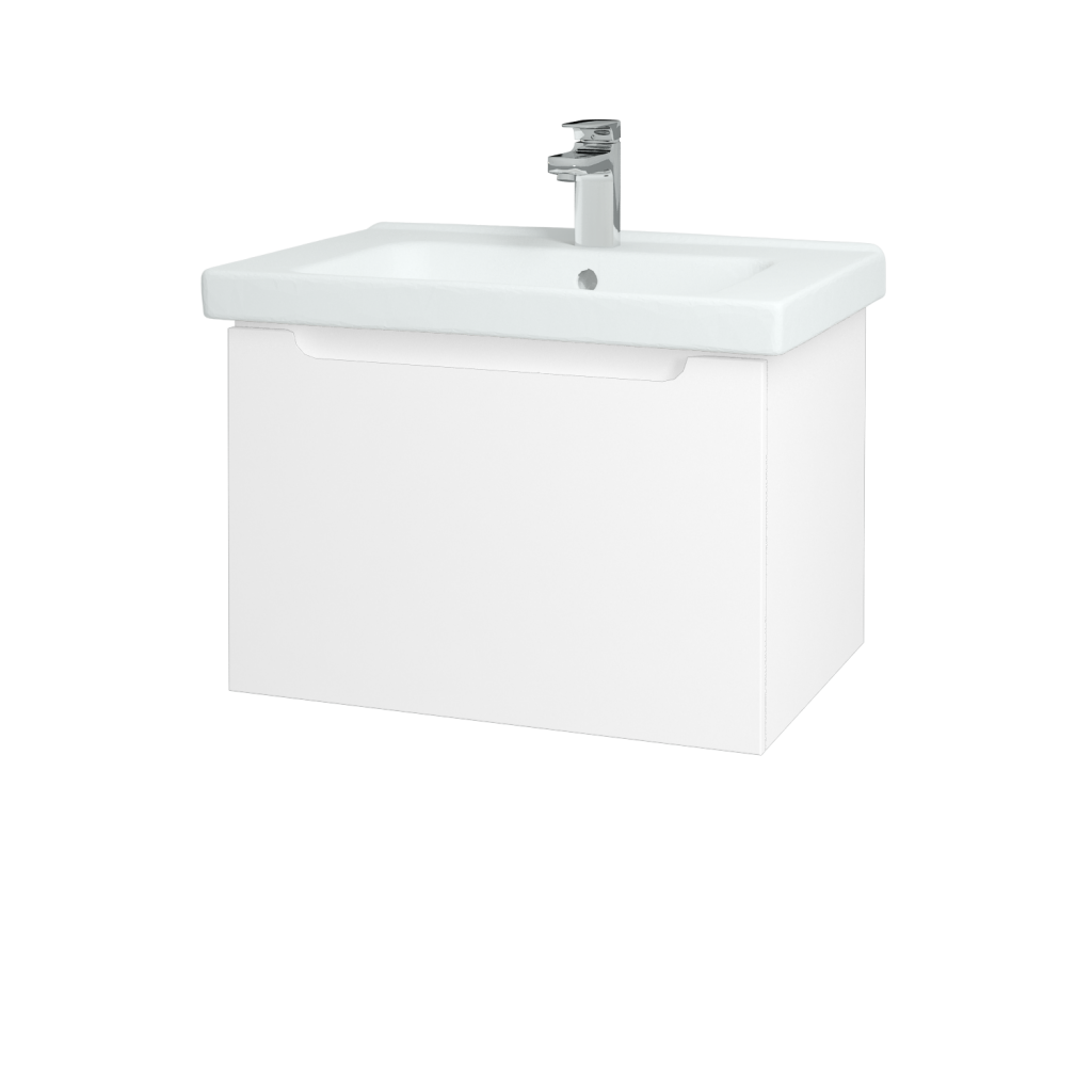 Dřevojas - Koupelnová skříňka COLOR SZZ 65 - N01 Bílá lesk / L01 Bílá vysoký lesk (122959)