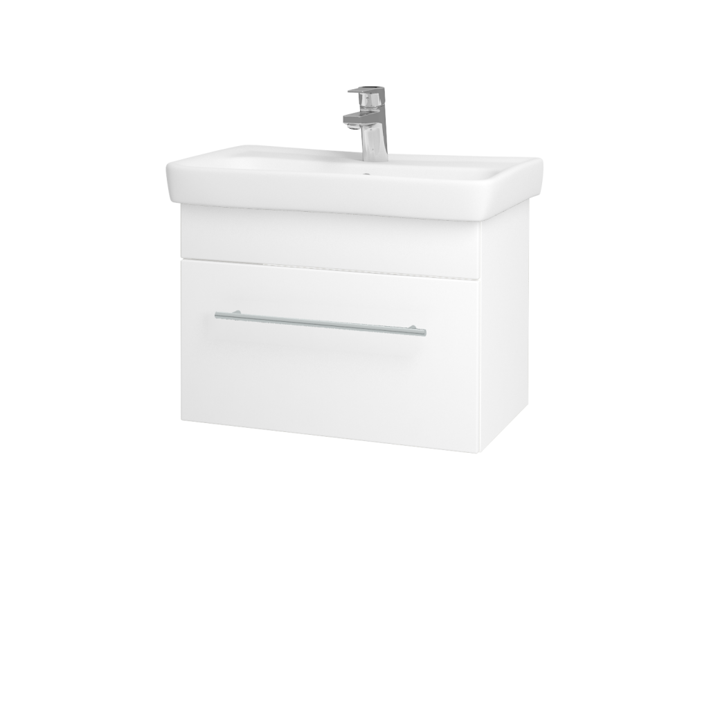 Dřevojas - Koupelnová skříňka SOLO SZZ 60 - N01 Bílá lesk / Úchytka T02 / L01 Bílá vysoký lesk (21835B)