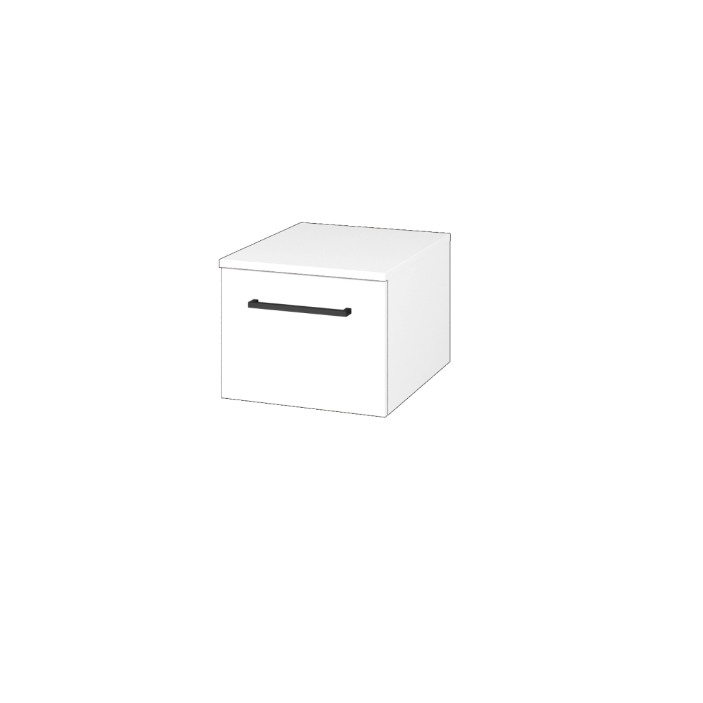 Dřevojas - Nízká skříňka DOS SNZ1 40 - N01 Bílá lesk / Úchytka T06 / L01 Bílá vysoký lesk (281755H)