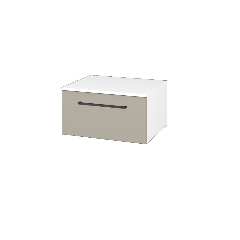 Dřevojas - Nízká skříňka DOS SNZ1 60 - N01 Bílá lesk / Úchytka T06 / M05 Béžová mat (281205H)