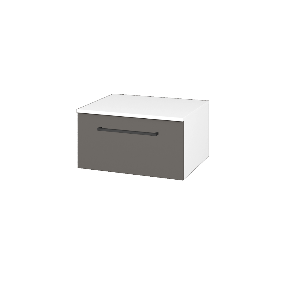 Dřevojas - Nízká skříňka DOS SNZ1 60 - N01 Bílá lesk / Úchytka T06 / N06 Lava (281250H)