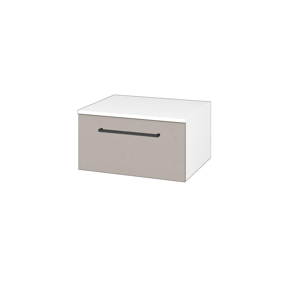 Dřevojas - Nízká skříňka DOS SNZ1 60 - N01 Bílá lesk / Úchytka T06 / N07 Stone (281267H)