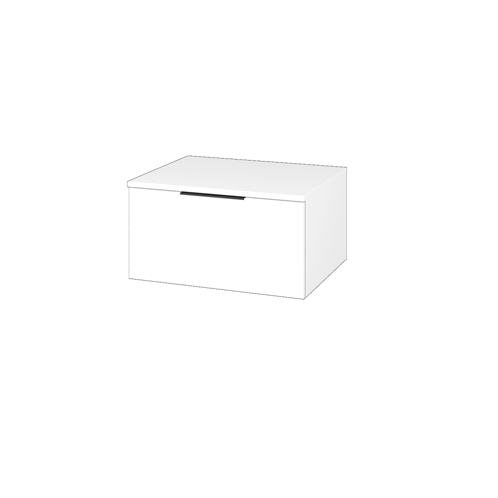Dřevojas - Nízká skříňka DOS SNZ1 60 - N01 Bílá lesk / Úchytka T07 / L01 Bílá vysoký lesk (281281I)