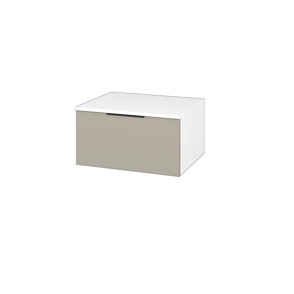 Dřevojas - Nízká skříňka DOS SNZ1 60 - N01 Bílá lesk / Úchytka T07 / M05 Béžová mat (281205I)