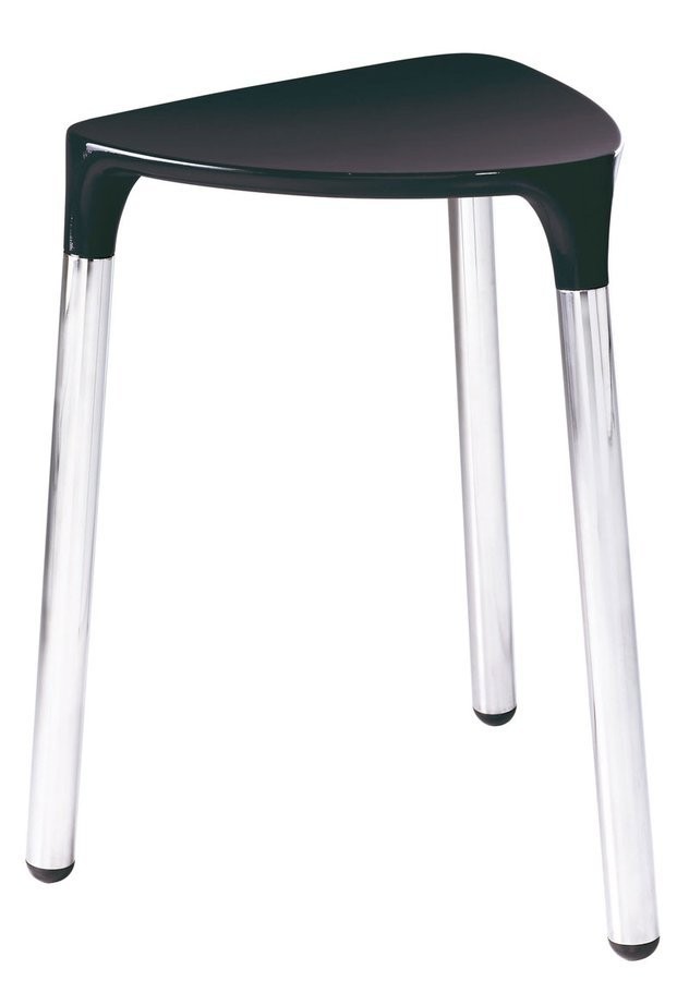 Gedy - YANNIS koupelnová stolička 37x43,5x32,3cm, černá (217214)