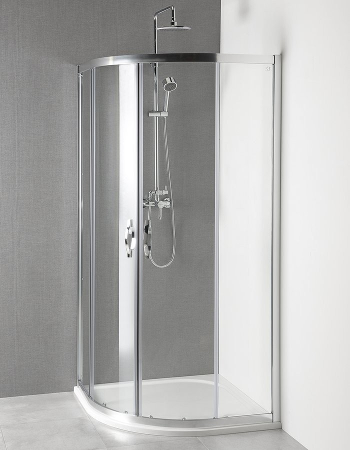 GELCO - AKCE čtvrtkruhová sprchová zástěna 900x900x1900mm, čiré sklo (AG4290)