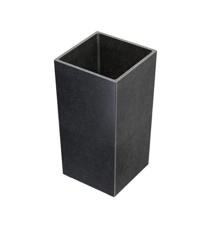 Granisil granitový květináč KUBI vysoký 60 cm Černý (5907440727700)