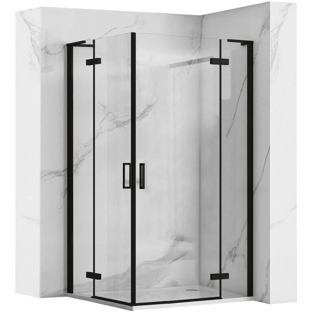 REA/S Sprchová kabina Hugo Double Black 100x100 KPL-K6602