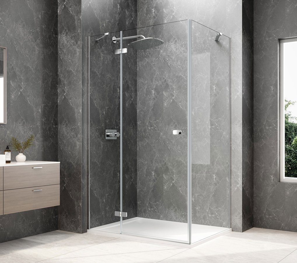 POLYSAN GLOBE CHROME obdélníkový sprchový kout 1100x1000, čiré sklo, levé GB1011-3415LC