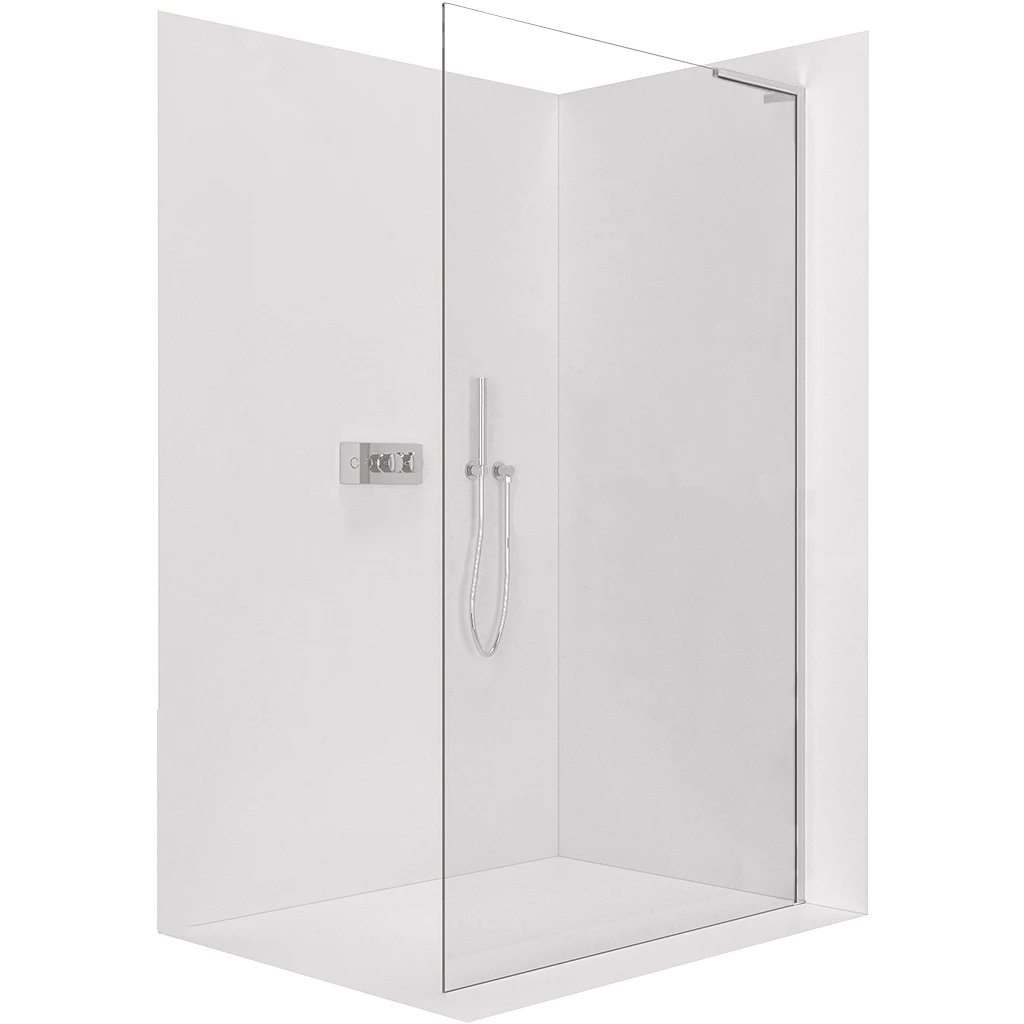 CERANO Sprchová zástěna Walk-in Onyx L-pravá vzpěra 8 mm chrom, transparentní sklo 120x200  CER-8050BD1070