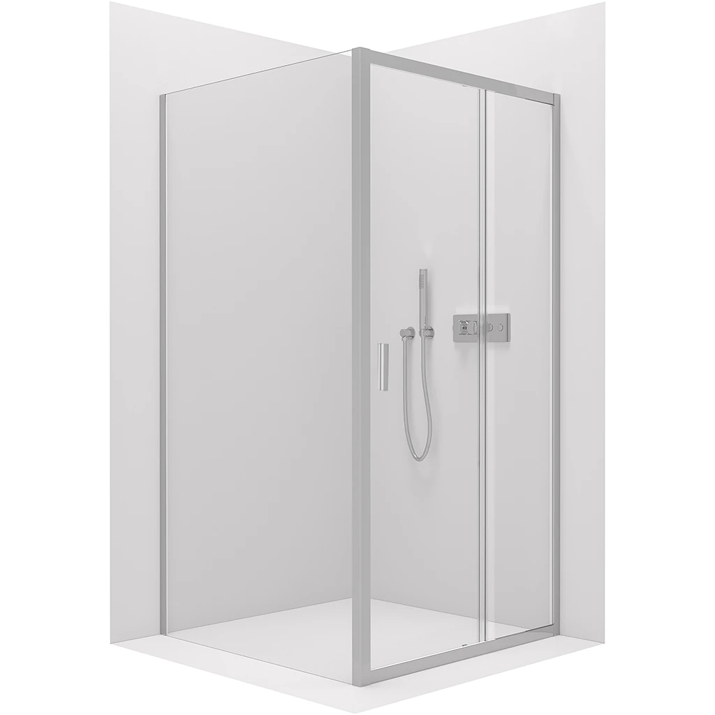 CERANO Sprchový kout Varone LINE L/P 6 mm chrom, transparentní sklo 140x90x195  posuvný CER-DY50514092