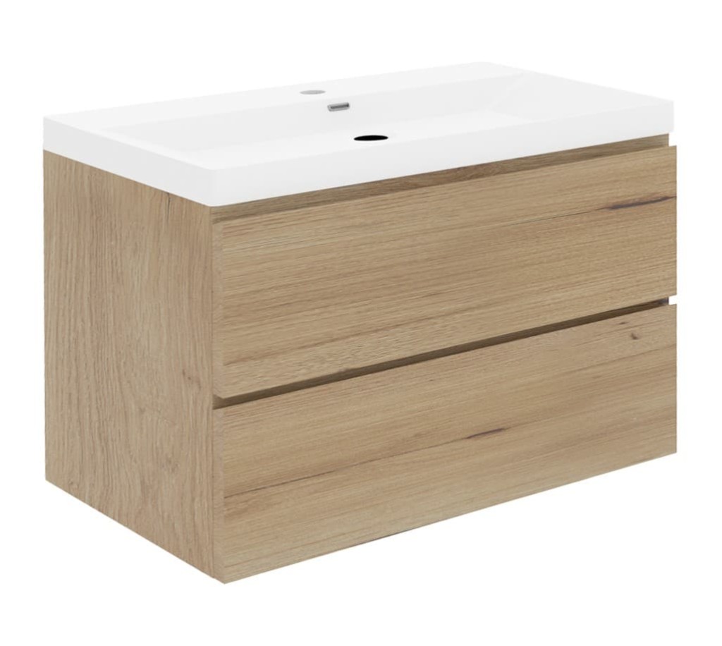 Koupelnová skříňka s umyvadlem SAT B-Way 99x50x45 cm dub mat BWAY2100OAKU4 BWAY2100OAKU4