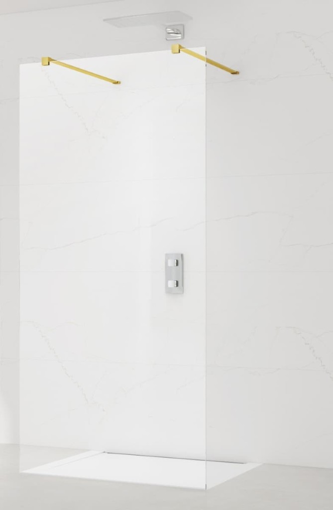 Sprchová zástěna Walk-in 140 cm SAT v barvě profilu zlatá SATBWI140ZAVZ SATBWI140ZAVZ