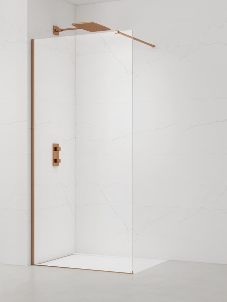 Sprchová zástěna SAT Walk-in 70 cm broušený rose gold SATBWI70PRRG SATBWI70PRRG