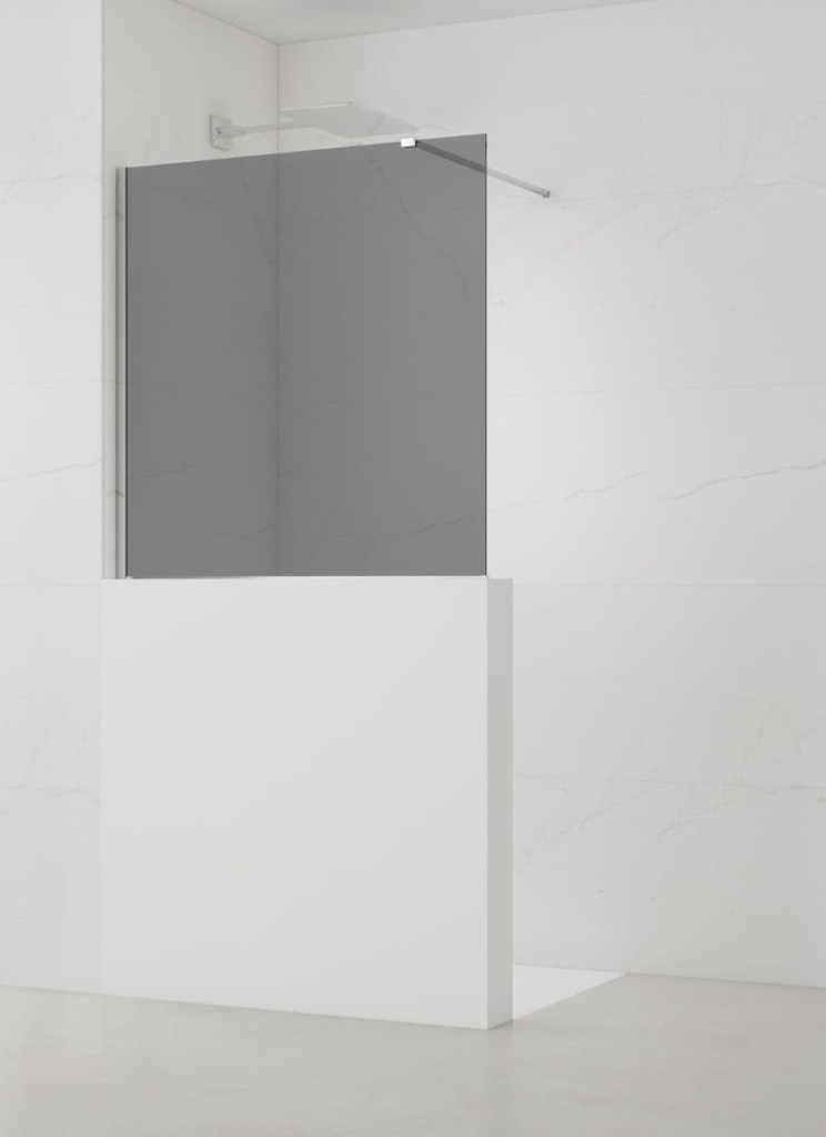 Sprchová zástěna SAT Walk-in 90x100 cm na sníženou příčku chrom SATBWIS90KSPR SATBWIS90KSPR