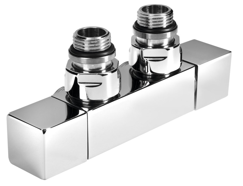 SAPHO CUBE TWIN připojovací sada ventilů pro středové připojení, chrom CP581S