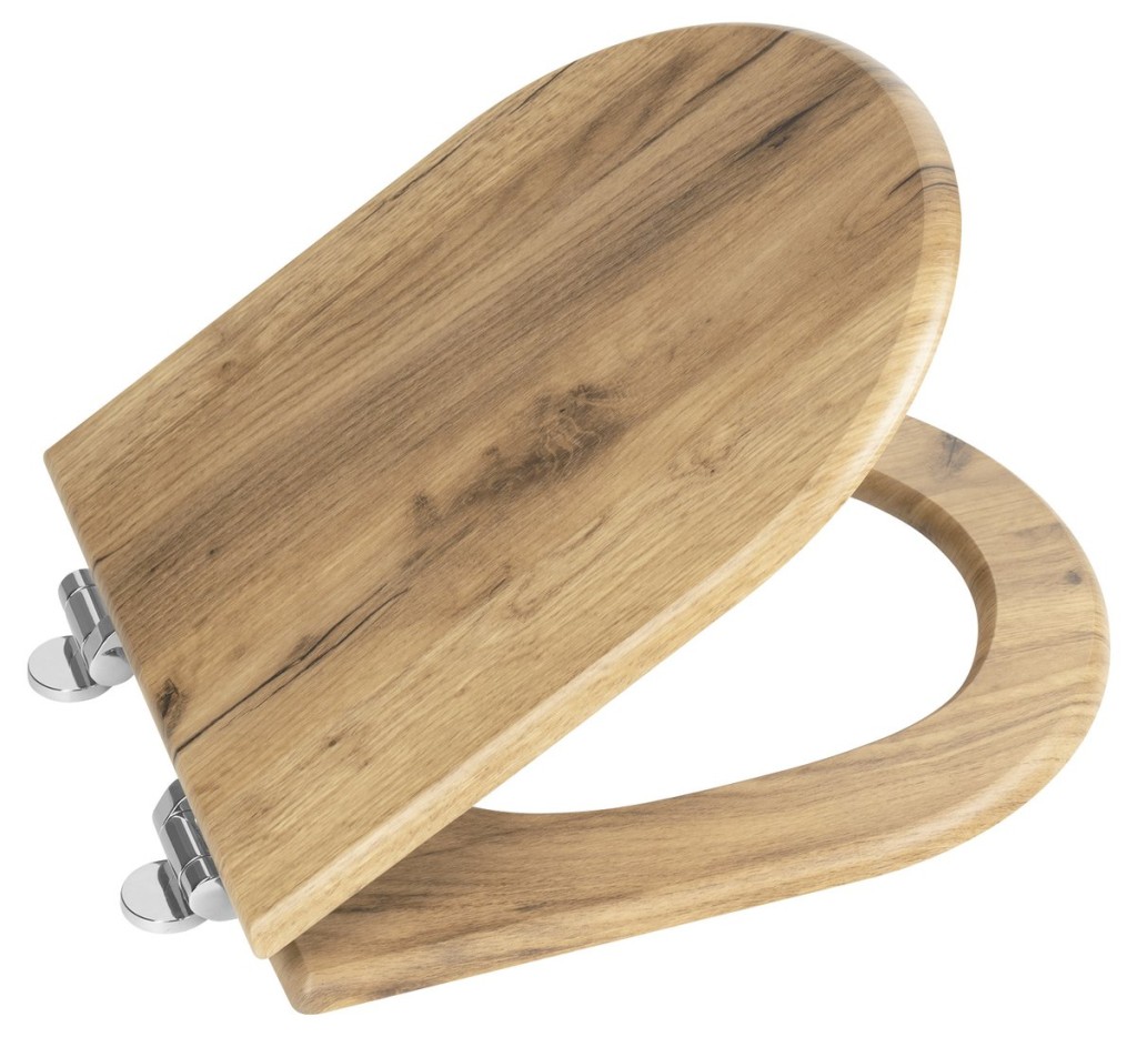 AQUALINE WC sedátko, Soft Close, dub 1705-20