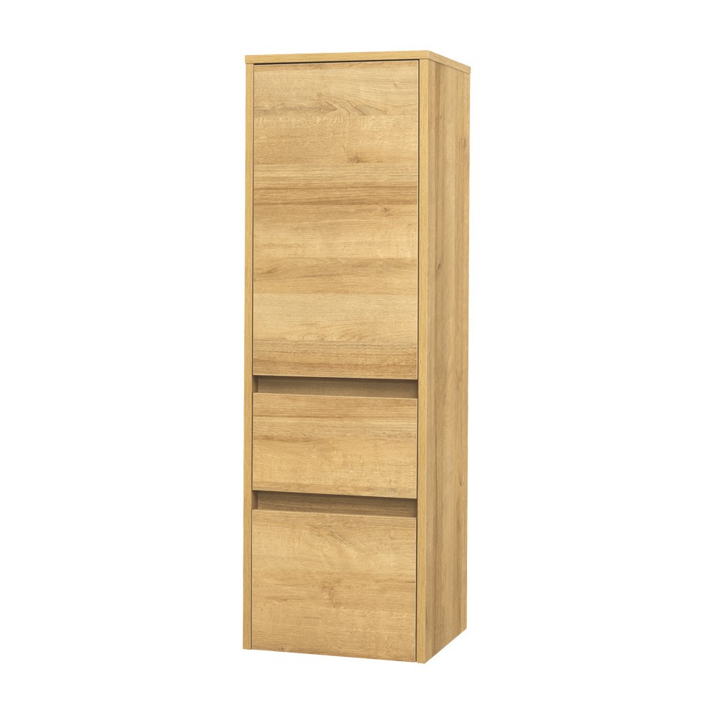 Mereo Opto koupelnová skříňka vysoká 125 cm, pravé otevírání, dub Riviera CN924PN