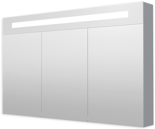 Naturel Zrcadlová skříň 120 cm s LED osvětlením, 3 dveře, zásvuka+vypínač, IP44 GALZS120LED GALZS120LED