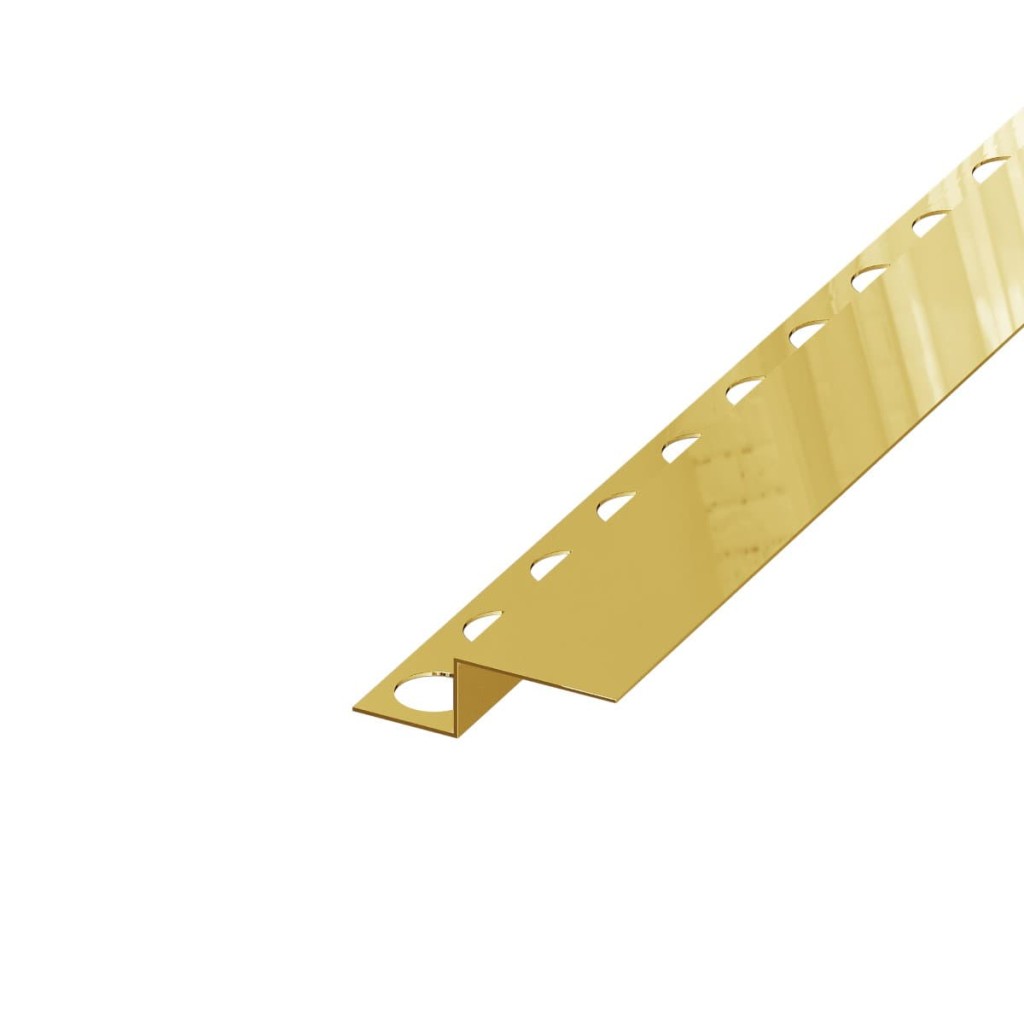SIKO Spádová lišta Eviso gold lesk, nerez PVD, délka 150 cm, výška hrany 40 mm, LCGO0102 LCGO0102