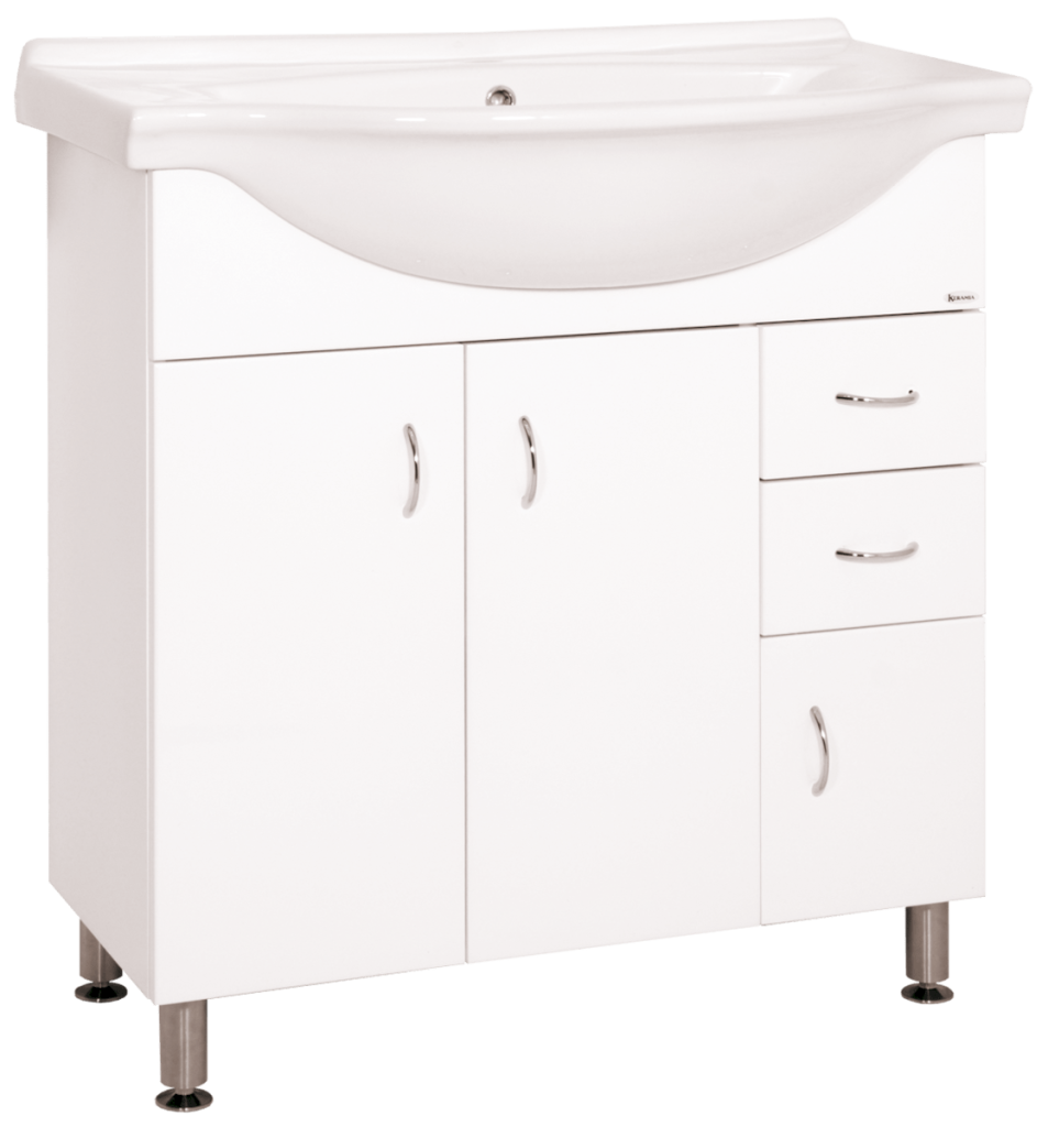 Koupelnová skříňka s umyvadlem Keramia Pro 80x50 cm bílá PRO80DV PRO80DV